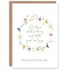 image 1 of Sunday's Child is Bonnie and Blithe Floral Wreath New Baby Card
