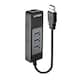 image 2 of LINDY USB 3.1 Type A to Gigabit LAN 3 Port Type A Hub Adapter for Ultrabook and Tablet, Black