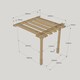 image 4 of Wall Mounted Double Premium Pergola - Wood - L240 x W300 x H270 cm - Rustic Brown