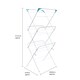 image 6 of JVL 3 Tier Airer with Oval Sock Dryer, Stainless Steel, White, Medium