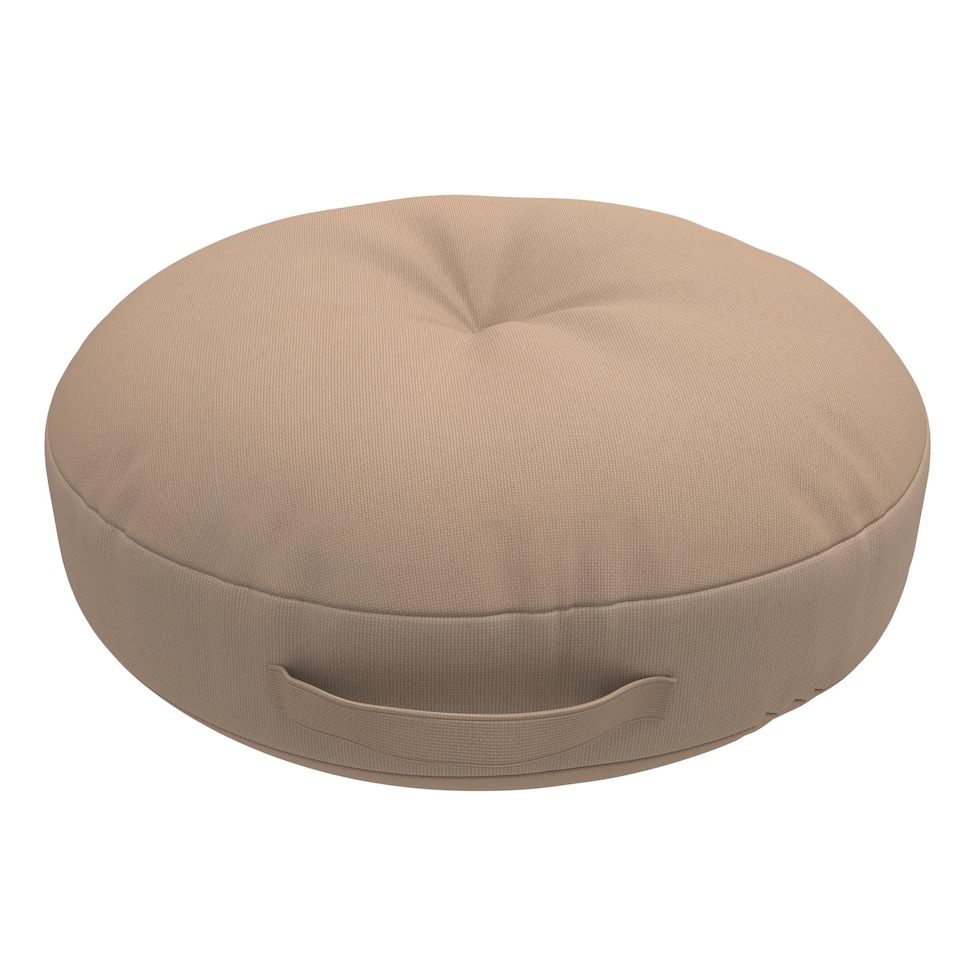 image 1 of Covers&All Round Chair Cushions with Handle, Thick Outdoor Indoor Cushion and Floor Pillow for Patio, Beige