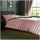 image 1 of VELVETIO Oscar Stripe Duvet Cover Set Reversible Polycotton Easy Care Beddings Pink | Blush Pink | Single