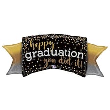 Metallic Ombre Graduation Holographic Banner Helium Foil Giant Balloon 117cm / 46 in