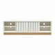 image 3 of Rene Modern Scallop TV-Stand White Bronze White | White Bronze