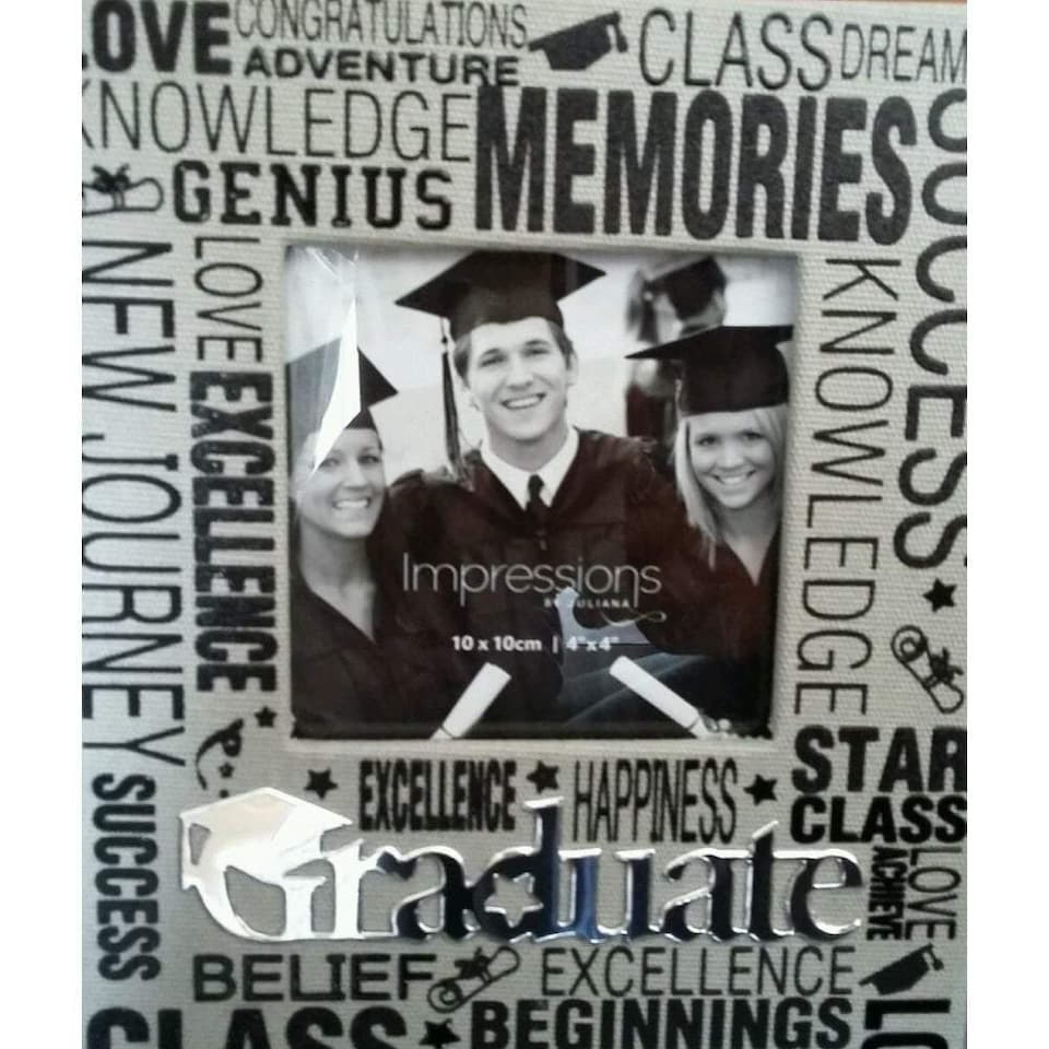 Widdop Gifts Graduation Grey Canvas Photo Frame