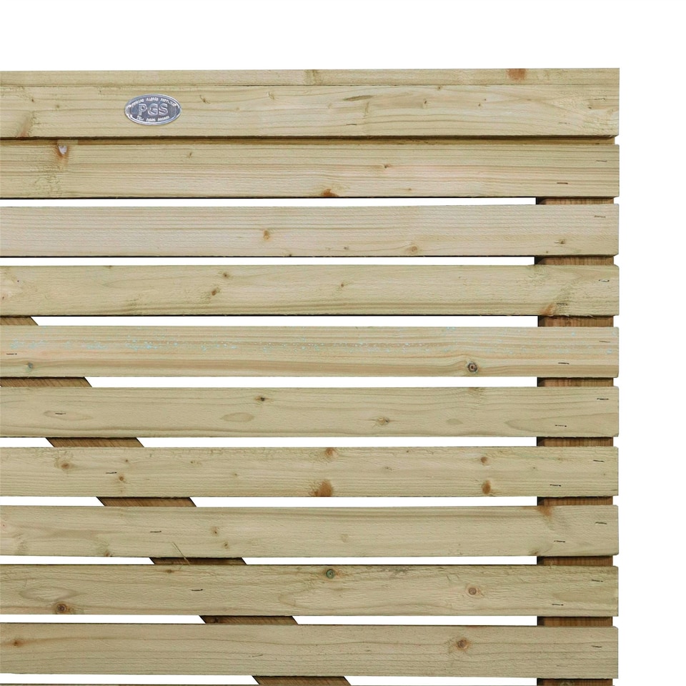 image 1 of Roma Slatted Garden Gate 4ft x 3ft Treated Wooden Decorative Venetian-Style Door