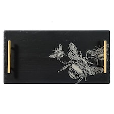 The Just Slate Company Large Bee Slate Serving Tray Gift Boxed