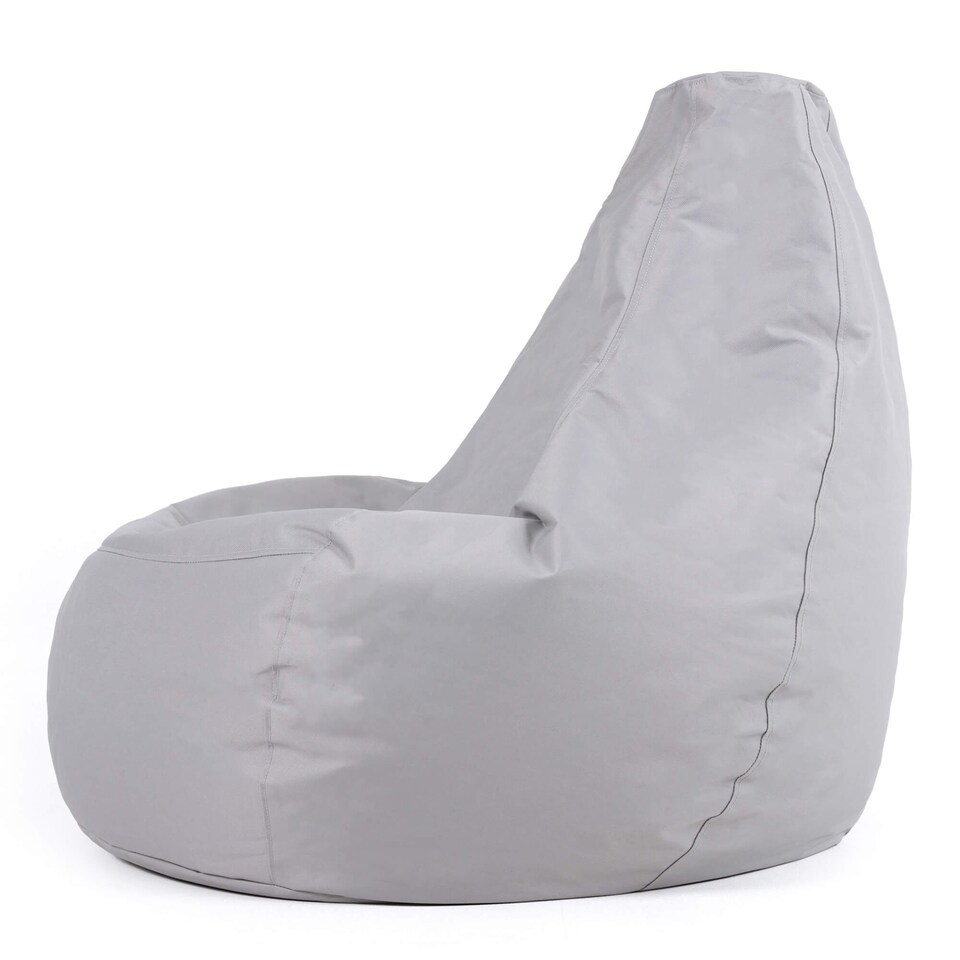 image 1 of Recliner Indoor Outdoor Bean Bag Grey Bean Bag Chair | Grey | Grey | 1