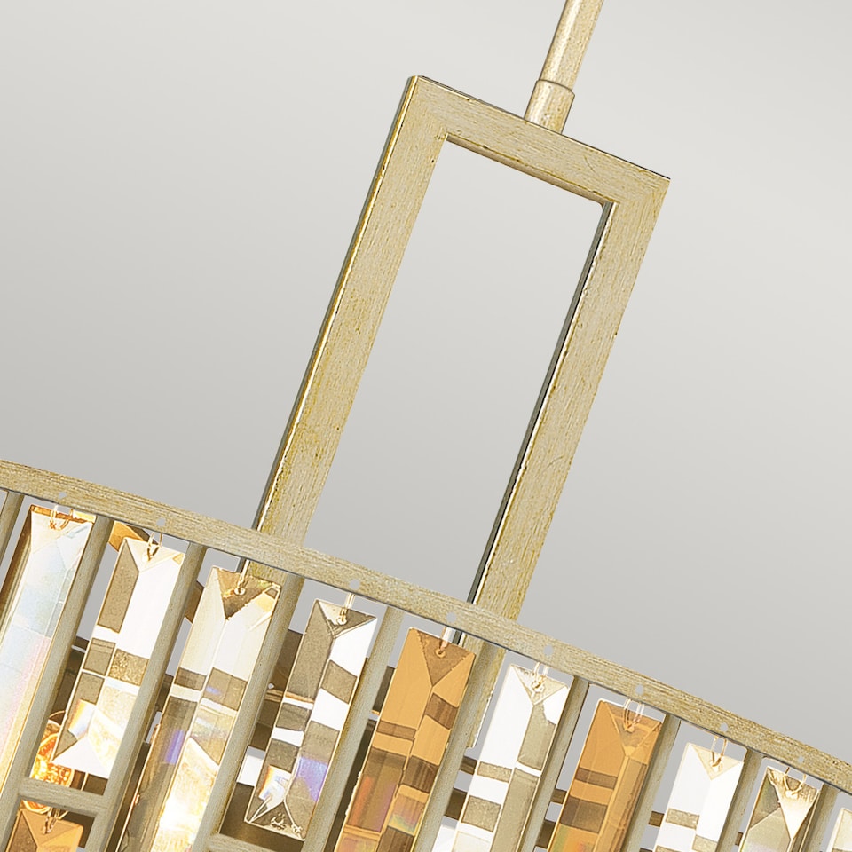 image 1 of Gemma 3 Light Ceiling Pendant Silver Leaf, E27