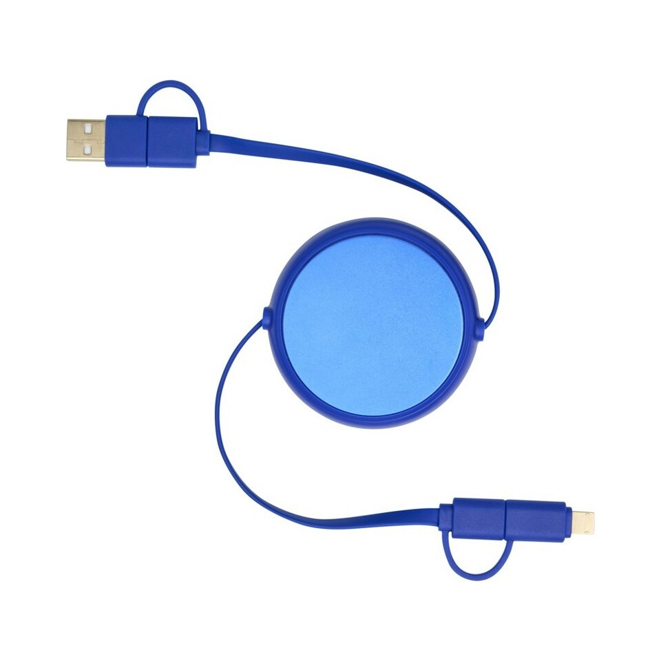 image 1 of Alasia Aluminium 5 in 1 Retractable Connector Cable - Royal Blue - One Size