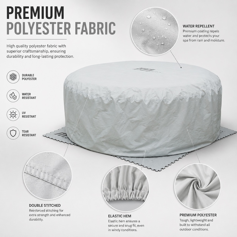 image 1 of Hot Tub Spa 4 Person Hot Tub Cover Cap Outdoor Garden Patio Furniture Heat-Resistant Spa Safecty Protector