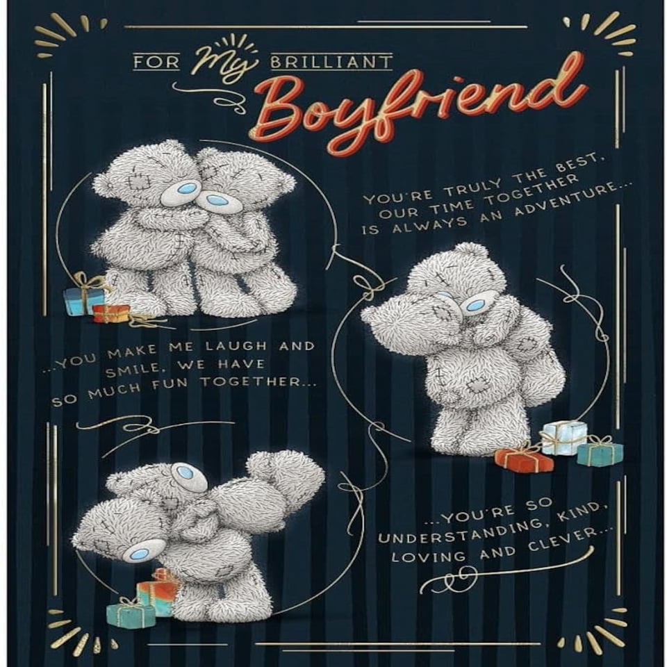 image 1 of Bears with Gifts Storyboard Boyfriend Birthday Card