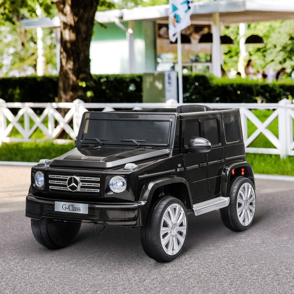 image 1 of HOMCOM Mercedes Benz G500 12V Kids Electric Ride On Car w/ Remote Control Black