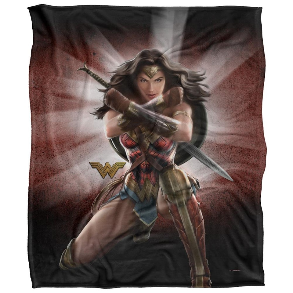 image 1 of Wonder Woman Pose Blanket | Multi | Multicoloured | One Size | 1