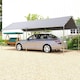 image 2 of Outsunny 2-Rooms Outdoor Carport Galvanized Steel Frame UV Resist