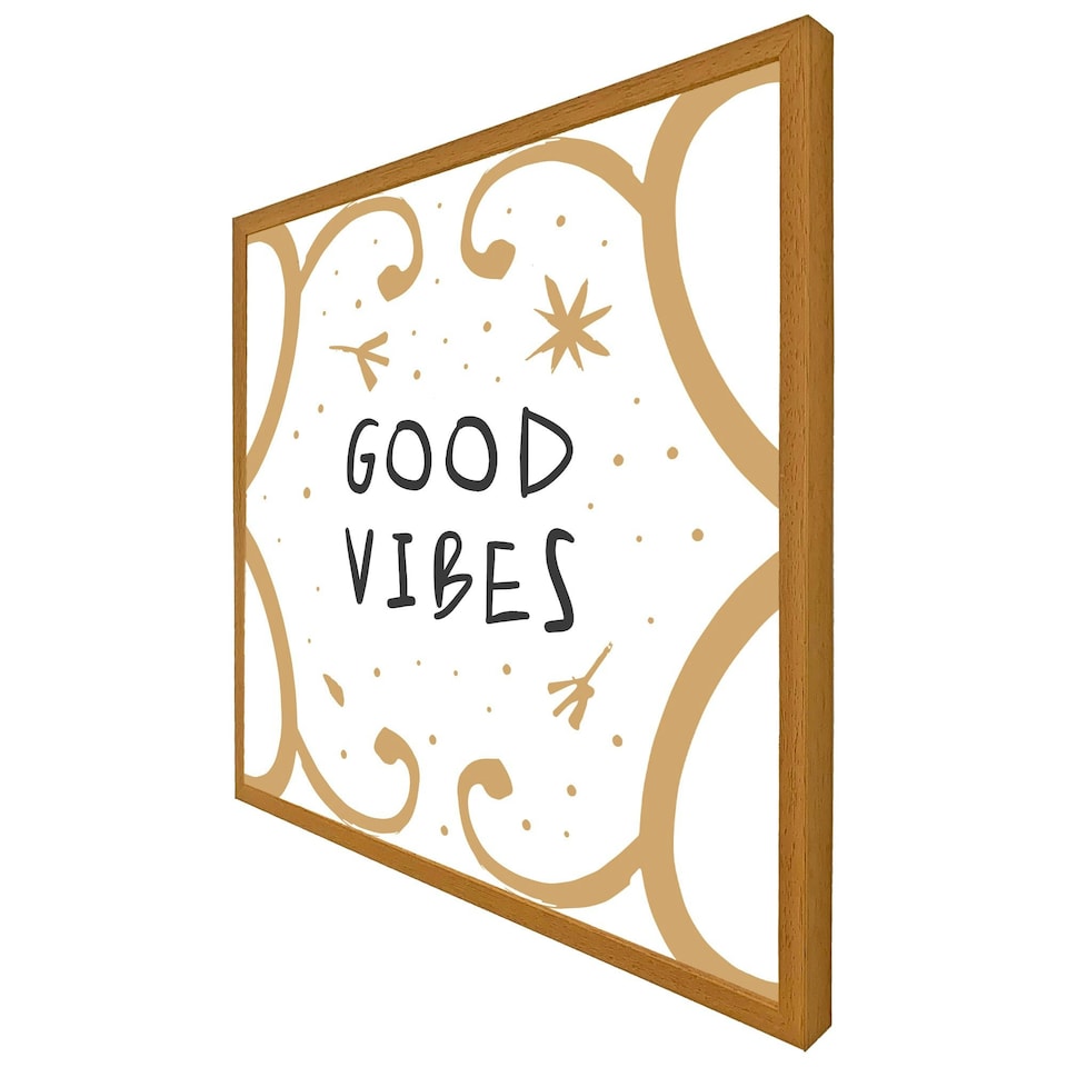 image 1 of Good vibes (Picture Frame) Brown | Oak | M