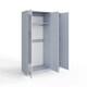 image 4 of FWStyle Chilton 3 Door Wardrobe With Mirror - Grey Gloss Front Grey