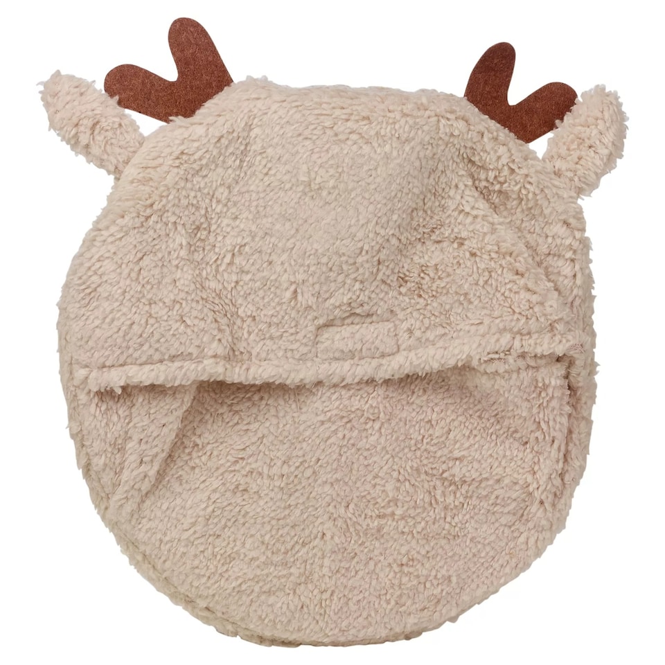 image 1 of Hot Water Bottle Soft Fluffy Christmas Themed Cover Stress & Pain Relief 0.85L