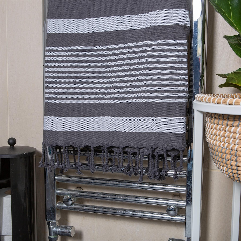 image 1 of Nicola Spring Deluxe Turkish Cotton Bath Towel - 157 x 87cm - Steel Grey | Grey | Steel Grey
