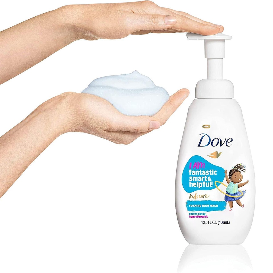 image 1 of Dove Kids Care Hypoallergenic Skin Care Foaming Body Wash Cotton Candy, 6x400ml