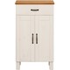 image 2 of Alby Cabinet with 2 Doors - 1 Drawer White/Honey | White | White/Honey