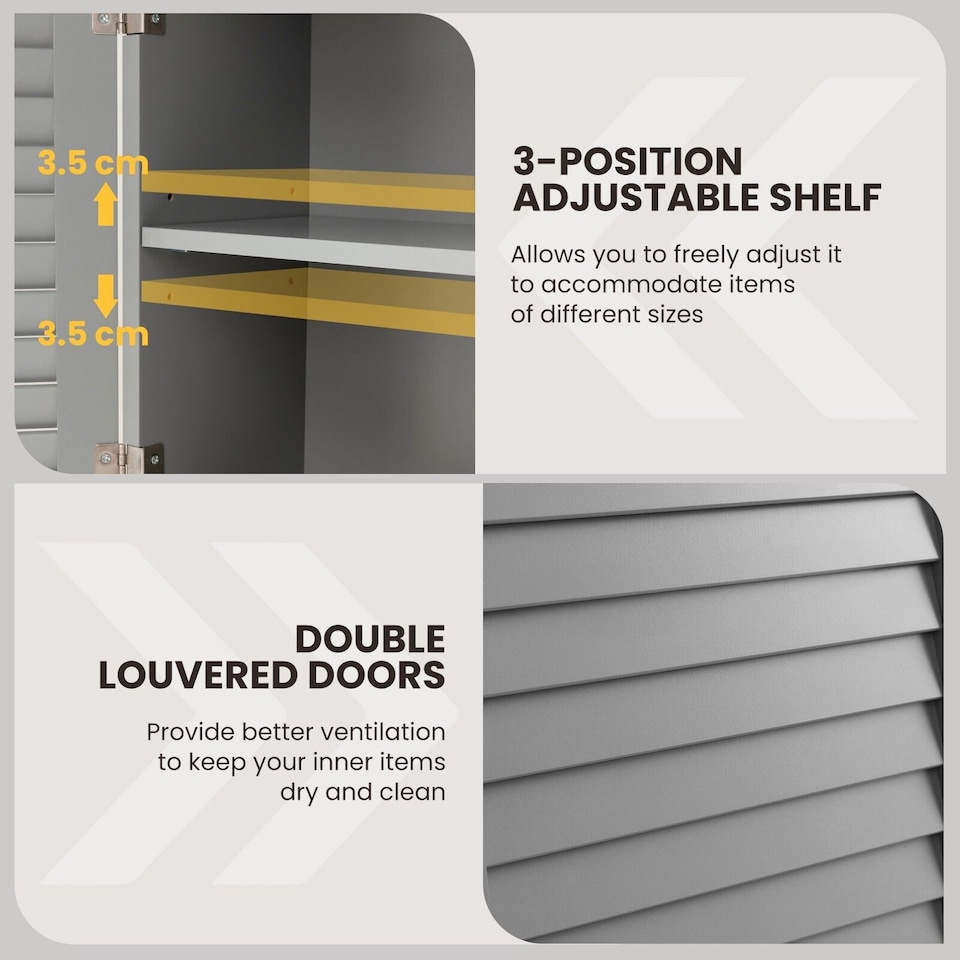 image 1 of COSTWAY Wall mounted Bathroom Cabinet Double Door Storage Medicine Cabinet Towel Bar