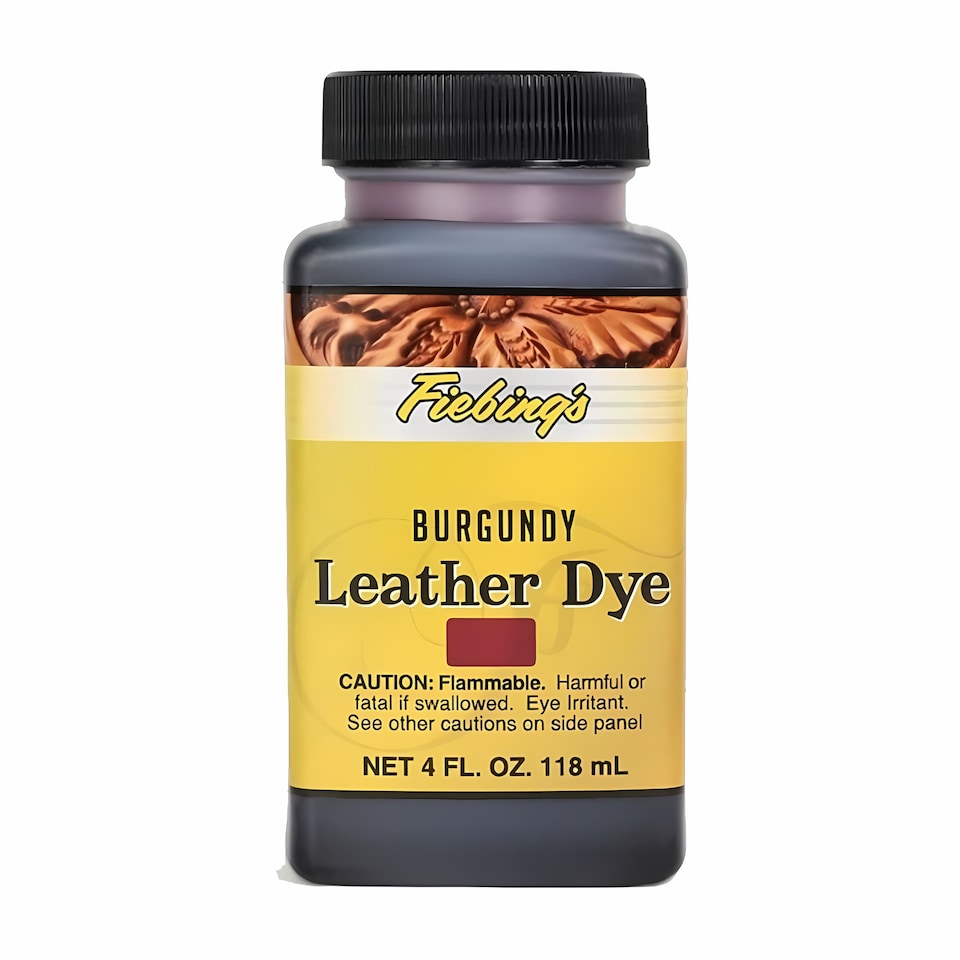 image 1 of Fiebing's Leather Dye - Professional Alcohol-Based Colour Dyes 4oz | Red | Burgundy