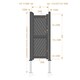 image 2 of Pedestrian Gate 1200x1800mm Black - Diagonal Solid Infill and Flat Top Black