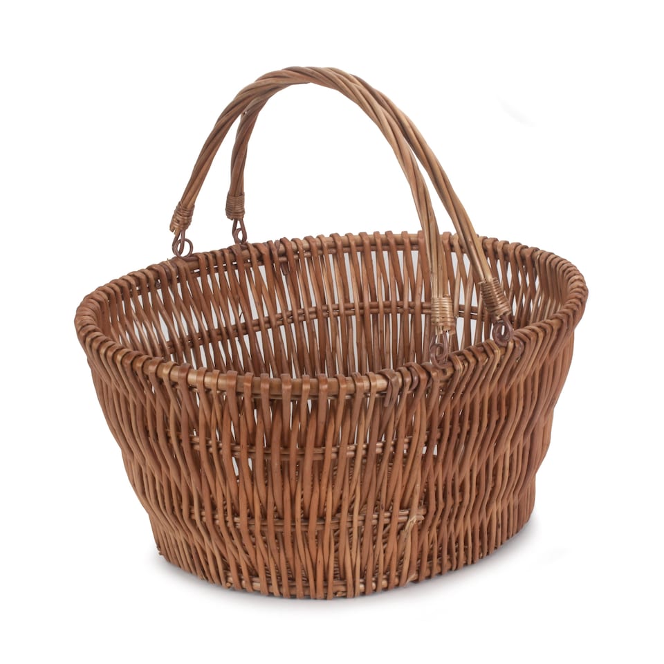 image 1 of Shopping Basket Chatsworth Market Basket | Brown | Brown | S