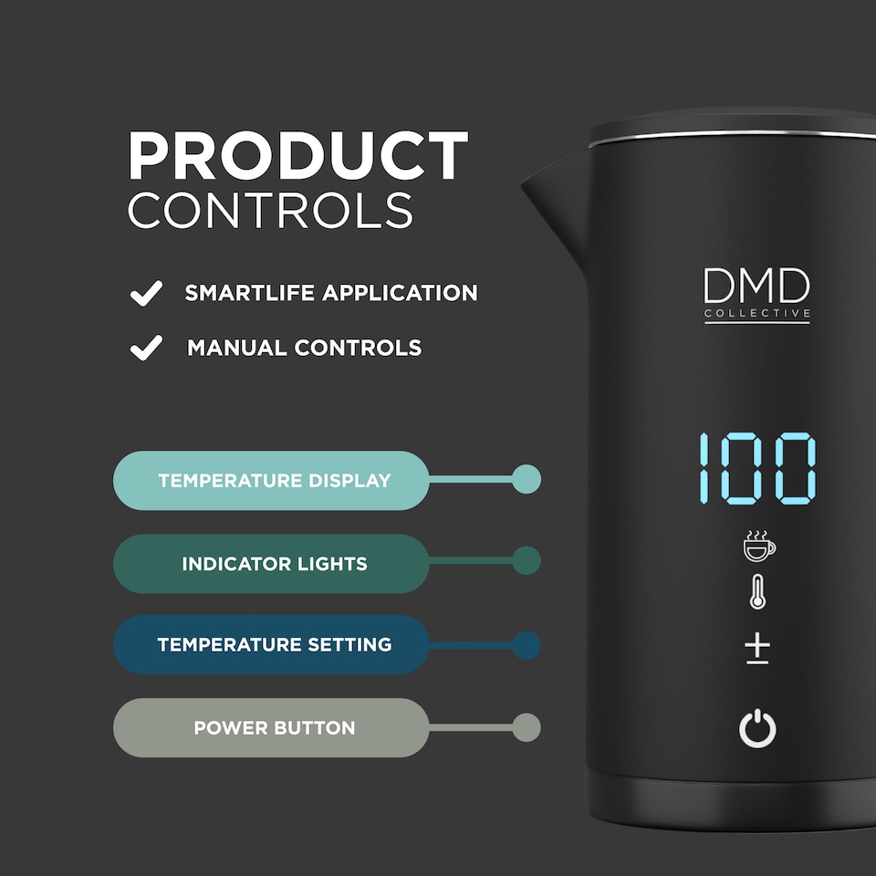 image 1 of DMD Smart Kettle with Temperature Control - 1.5L