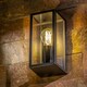 image 2 of CGC MARINA Black E27 Outdoor Wall Light Box Lantern Clear Diffuser IP44 Black