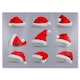 image 1 of Collection Of Red Santa Claus Hats Dining Glass Chopping Board | Multi