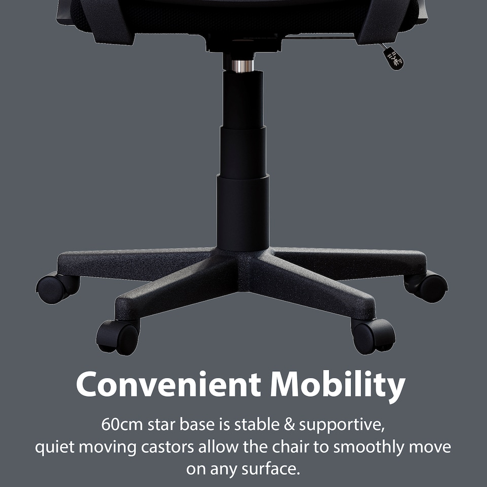 image 1 of Vida Designs Airdrie Office Chair Computer Desk Table Chair, Black