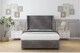 image 2 of Sloomy Sterling Slate Naples Divan Bed Base No Drawers With 54 Inch Wingback Headboard & 12 Inch Matching Footboard | Grey | Slate | Small Double | 1