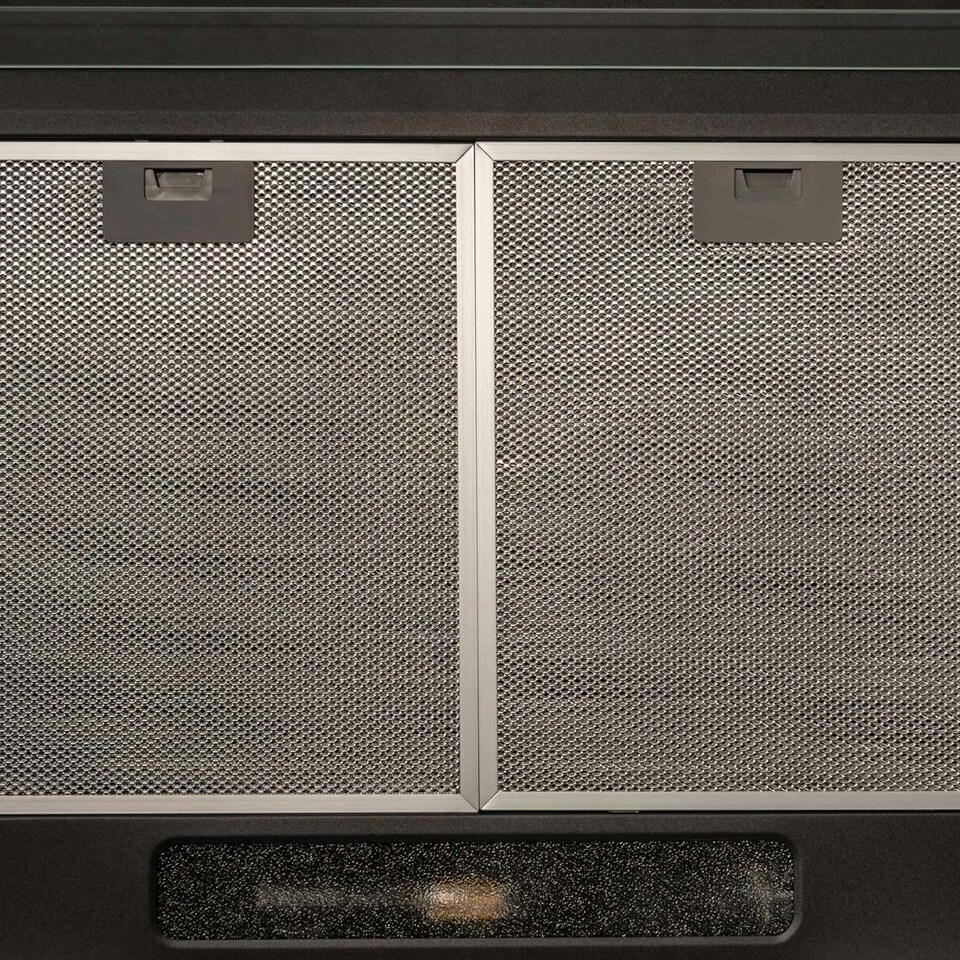 image 1 of SIA VSR60BL 60cm Visor Cooker Hood, Kitchen Extractor Fan, Under Cabinet Wall Mounted, Top Vented, Black