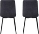 image 4 of MCC Direct Henri Faux Suede Leather Dining Chairs Set of 4 Black