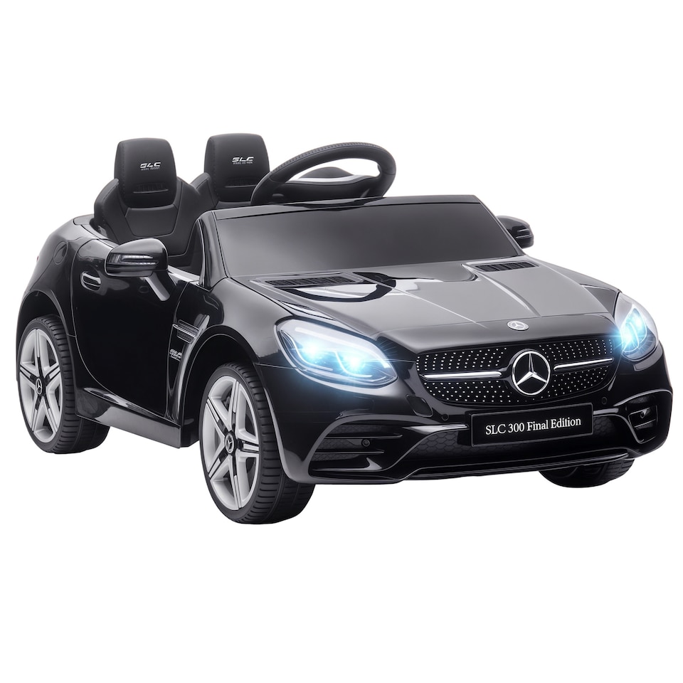 image 1 of AIYAPLAY Benz SLC 300 Licensed 12V Electric Car for Kids, Kids' Electric Ride on with Parental Remote, Music Lights, Suspension Wheels for 3-6 Years, Black