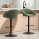 image 8 of HOMCOM Swivel Bar Stools Set of 2 Height Adjustable Bar Chairs Dark Green | Green | Adjustable Height | 2
