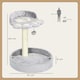 image 7 of PawHut 44cm Cat Tree Tower with Scratch Post, Platforms, Ball, Light Grey