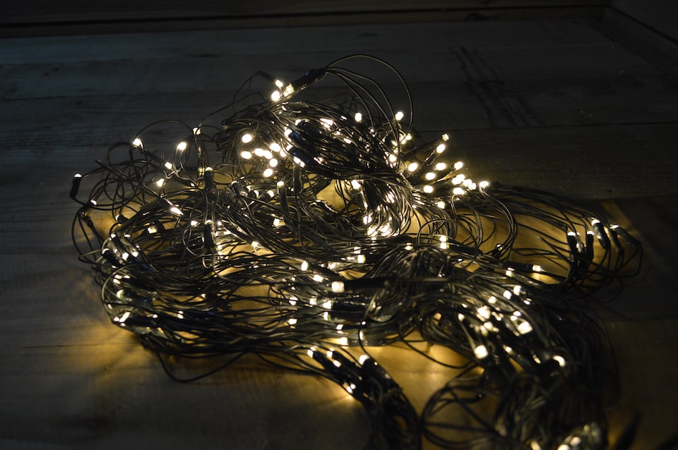 image 1 of 3.5m x 1.2m 360 LED Multi Action Christmas Net Window Light - Warm White