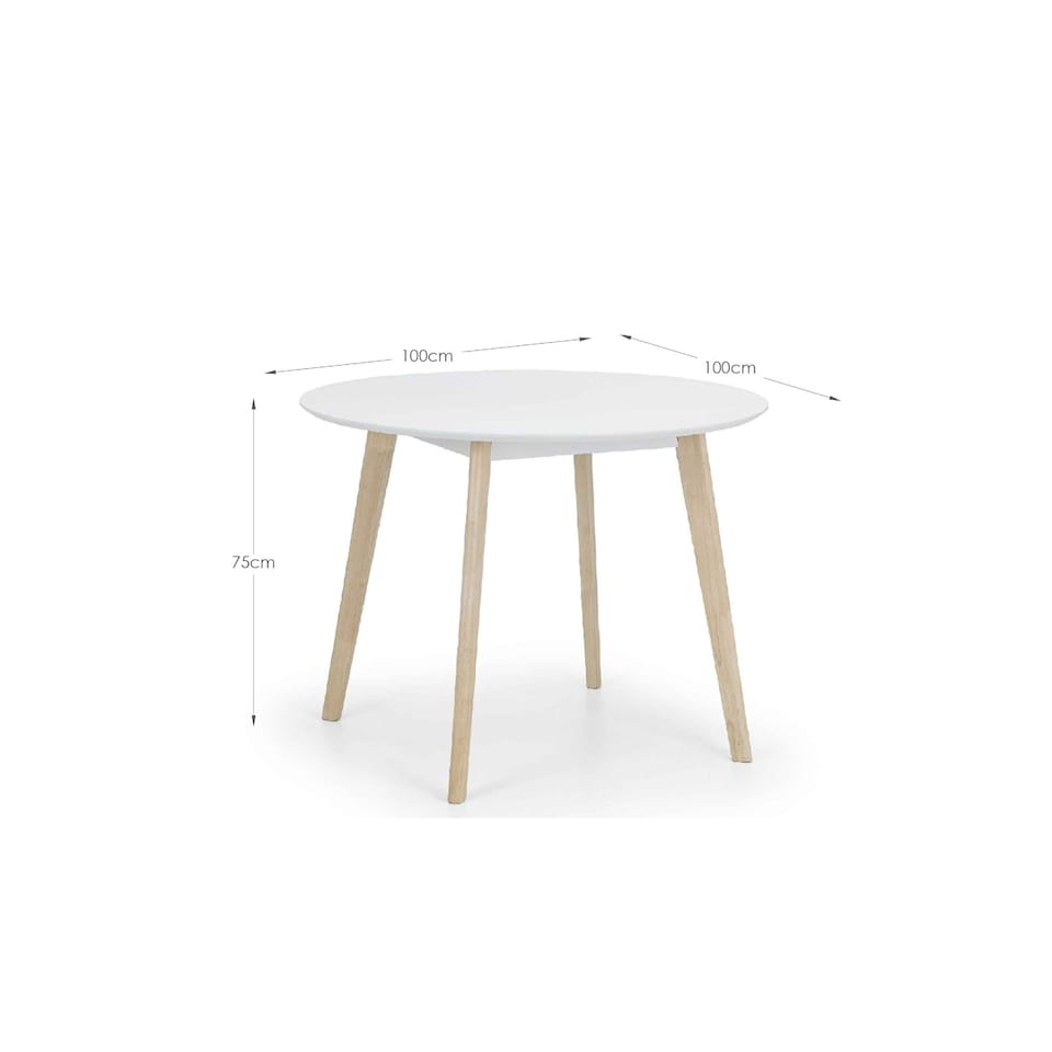image 1 of Casa Round Dining Table White/Oak