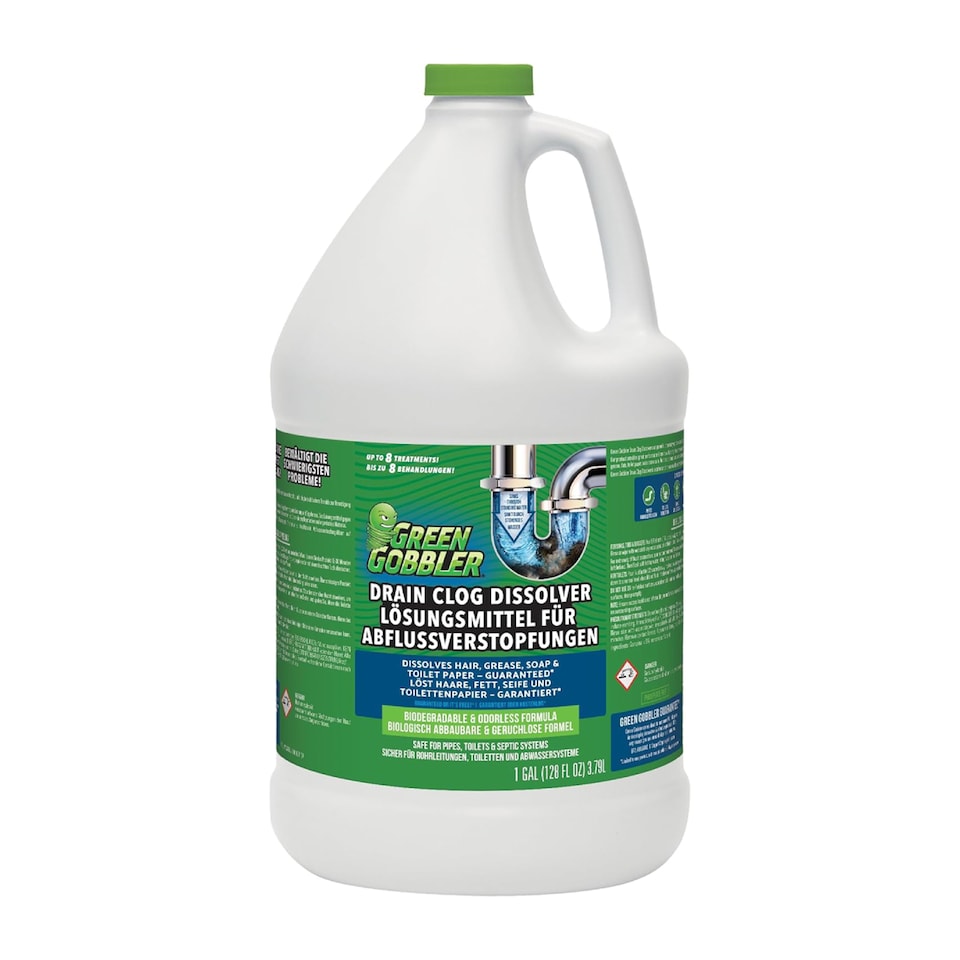 image 1 of Green Gobbler Main Line Drain Opener Toilet Unblocker Cleaner 3.8L