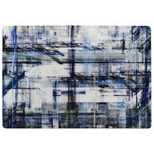Blue Grunge Pattern (Rug) Blue | XL: 160x230cm
