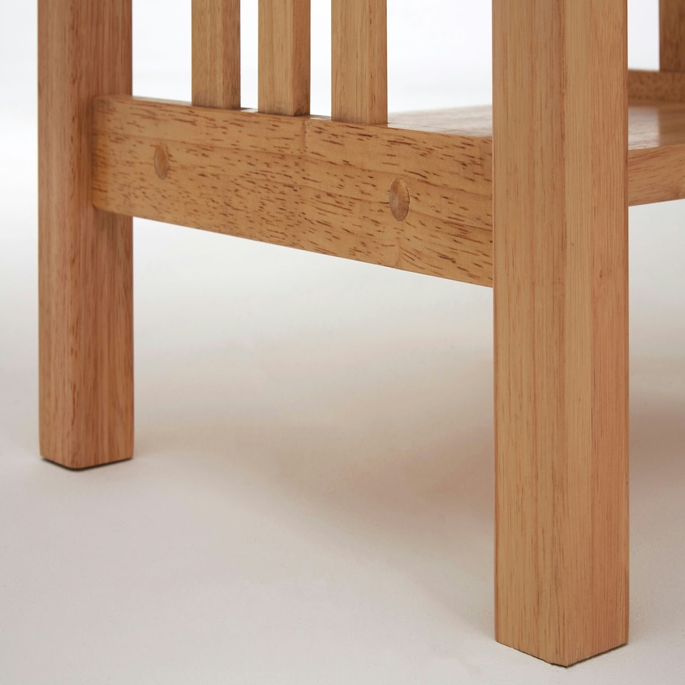 image 1 of Interiors by Premier Contemporary Square Side Table, Solid Wood Side Table, Modern Wood Nightstand, Wooden Bedside Table