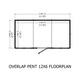image 9 of Overlap Pent Single Door 12x6