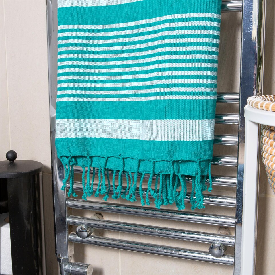 image 1 of Nicola Spring Deluxe Cotton Turkish Bath Towel - Turquoise | Green | Turquoise