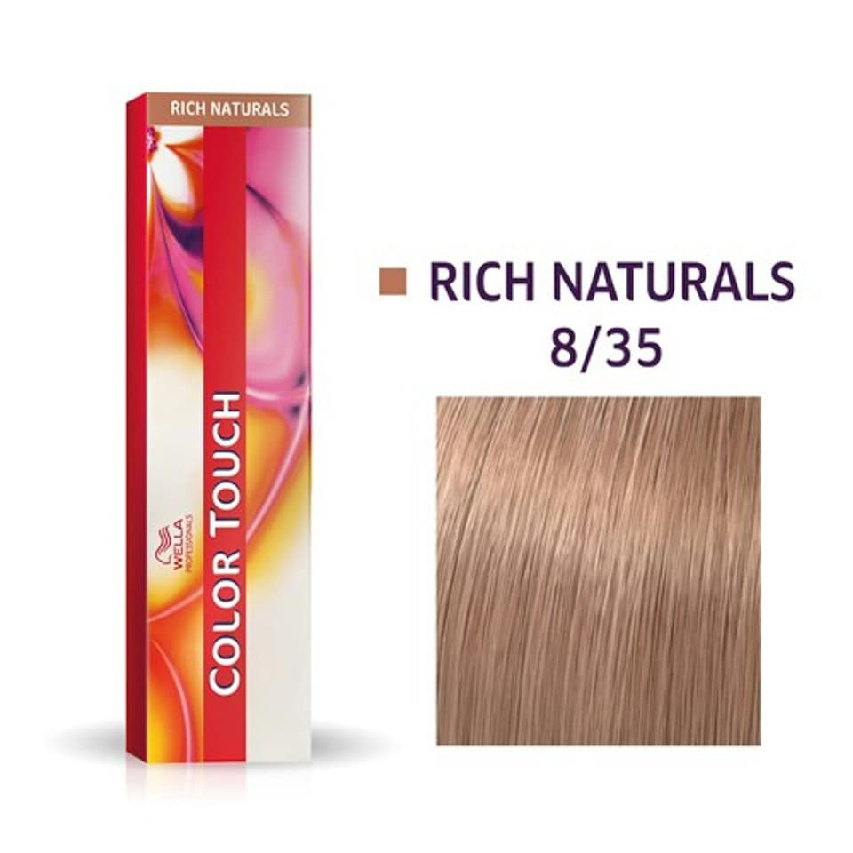 image 1 of Wella Colour Touch Rich Naturals Hair Dye Tint 60ml Multi | 8/35