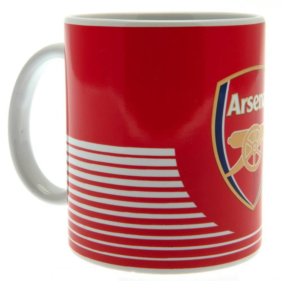 image 1 of Arsenal FC Lines 325ml Mug - Red/White - One Size