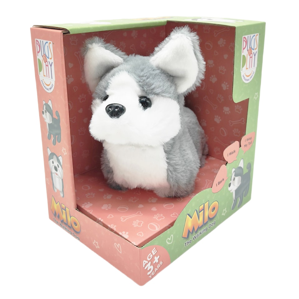 image 1 of Pugs at Play Milo Interactive Walking Dog Plush Toy
