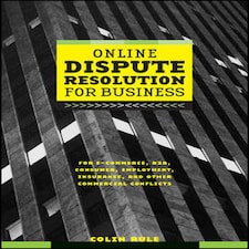 Online Dispute Resolution For Business Hardback Book